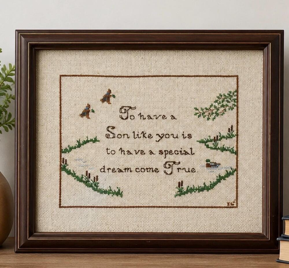 Framed Needlepoint | Boy Mom | Nursery Decor
